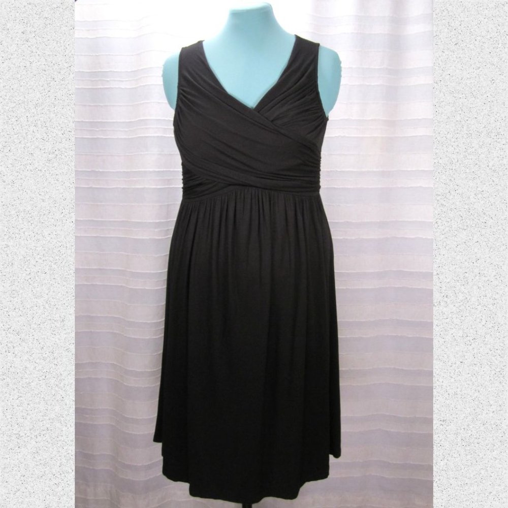 Black Anthropologie Girls From Savoy Elementary Jersey Faux Wrap Dress - XS - Picture 2 of 9